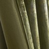 Roslynwood Luxury Gold Foil Print Moss Green Velvet Curtains 96