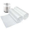 2 Gallon Small Plastic Trash Bags, 7.5 Liters Clear Wastebasket