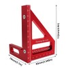 Protractor, 3D Mitre Angle, Multifunctional 22.5-90 Angle Measure, Aluminium Alloy,