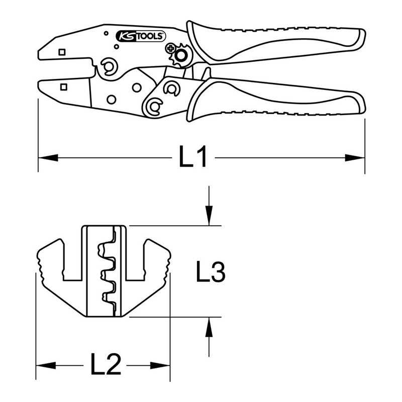 KS Tools 115.1522 Crimping Tool for Solar Coupling Connector MC
