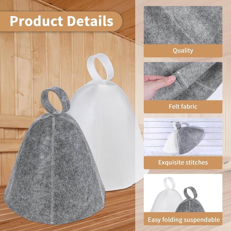 4 PCS Sauna Hat, Sauna Accessories, Home Sauna, Street Sauna