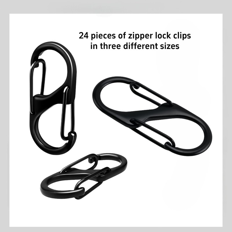 24pcs Zipper Clip Theft Deterrent, Zipper Pull Locks for Backpacks,