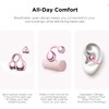 YUEHEMEI Clip on Open Ear Wireless Earbuds with Snowflake Earrings