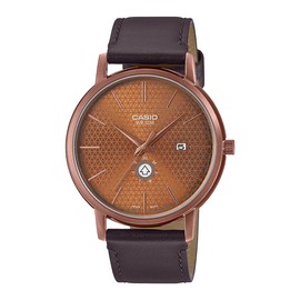 Casio MTP Watch, brown/rose gold, Strap