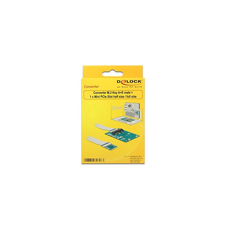 Delock Converter M.2 Key A+E Connector > 1 x Mini