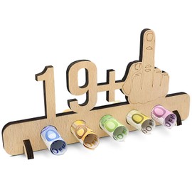 Sugeru Unusual Money Gifts 20th Birthday - 19+1 | Funny Funny Money Gifts Sign | Guest Book Gift | Wooden Deco for Anniversary Friends/Family/Man/Women Creative (20)