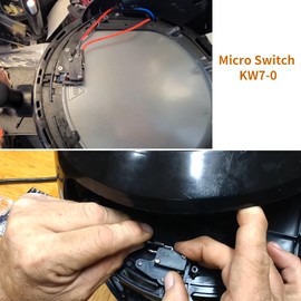 4 Packs Micro Switch KW7-0, Fit for Air Fryer XL Power XL Vortex Air Fryer, Normally Open 3 Pins 1NO 1NC Microswitches for Microwave Oven Welding Gun Induction Cooker, 16A 125V/250V