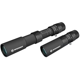 Bresser Zoom Monocular 8-25x25 Roof Edge with Continuous Zoom and Macro Function Including Carry Case and Carry Strap