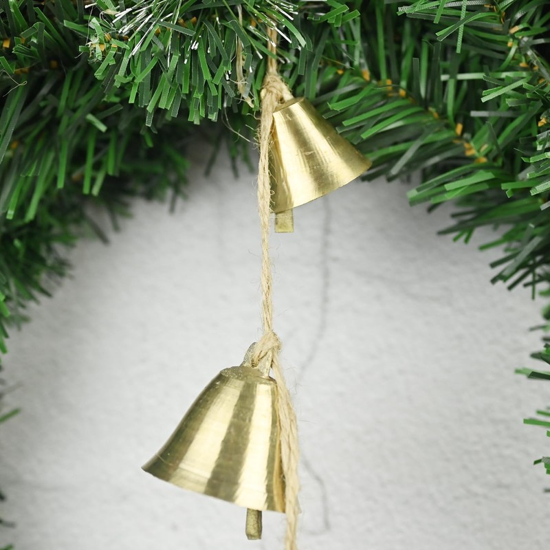 Brass Rustic Hanging Bells for Door Knob Decoration, Home Garden