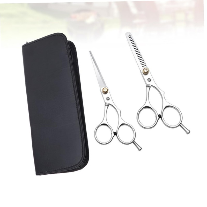 Healvian Stainless Steel Hairdressing Scissors Set 2pcs Flat Teeth Shears