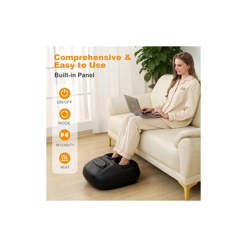 LINGTENG Foot Massager with Heat, Shiatsu Foot Massager