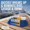 Medium Boat Deck Brush, Heavy-Duty Marine Brush Head, 8" Bristle