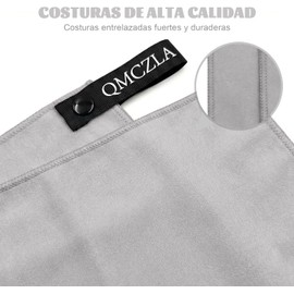 Toallas Deportivas Secado Rápido de Microfibra 3 Pack, Toalla de Viaje Ligera y Portatil, con Una Bolsa, Toalla Deportiva para Playa, Natación, Yoga (Gris, 11.8*11.8in+15.7*31.5in+30*60in)