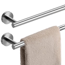 Bathroom Towel Bar, 2 Pack 16 Inch Towel Racks for Bathroom Wall Mounted, Heavy Duty Bathroom Towel Holder Organizer, Stainless Steel Home Towel Rod, Brushed Nickel