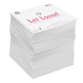 EARTHCUBE Loose Refill Pages (No Box) Blank White 3.5 Inch Size for Your Memo Holder (Not Sticky) Made in USA (Paper US or CAN) 700 Pages 100% Recycled 'Let Loose!'