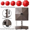 Casafield 131lb Capacity Fillable Mobile Umbrella Base, Heavy Duty Parasol