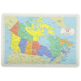 Painless Learning Educational Placemats Sets USA And Canda Maps Non Slip