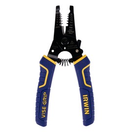 IRWIN 2078316 Vise-Grip Wire Stripping Tool/Wire Cutter, Yellow|grey|blue|black, 6-Inch