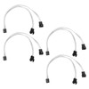 4pcs PWM Fan Extension Cable 4 Pin Silver Coated Copper