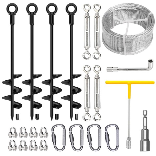 Camitlli 4 Pack 18" Fully Welded Ground Anchors Shed Anchor