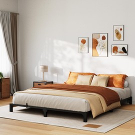 GarveeHome 6 Inch Queen Bed Frame, Heavy Duty Metal Platform Bed Frame with Durable Iron Slat Support and Legs, No Box Spring Required, No Screws Needed, Support Up to 800 Lbs