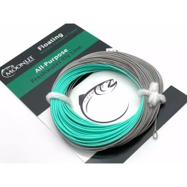 Moonlit Fly Fishing WF All-Purpose Floating Fly Line (acid blue & light grey) - 7wt