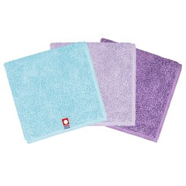 Imabari Towel Handkerchief, Thick, 9.8 inches (25 cm), Water Absorption, Unisex, Summary, 100% Cotton (Sky Blue x Lavender x Mauve)