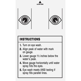 Brady 2940LS Clear Plastic Eyewash Tester, 6" H x 4" W