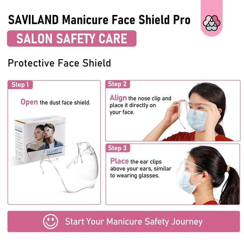 Saviland Nail Face Mask for Nail Drill: Salon Clear Visibility