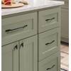Goo-Ki 6 Pack Large Matte Black Drawer Knobs Kitchen Cabinet