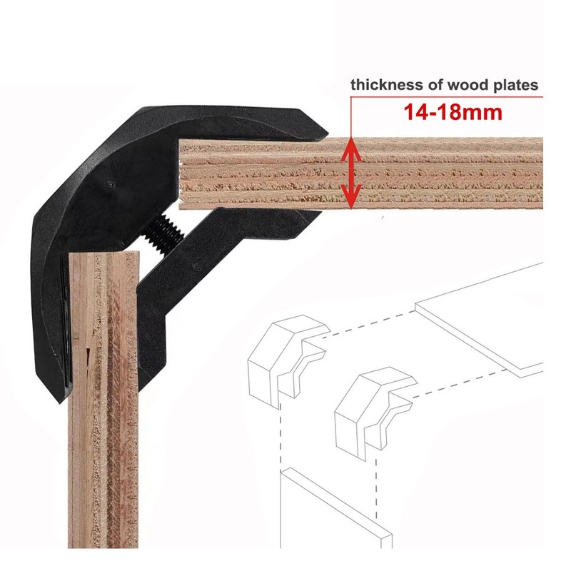 8 Pcs Woodworking Corner Clip Quick Panel Connector Right Angle