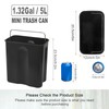 SIDIANBAN Bathroom Trash Can with Bamboo Lid Soft Close and