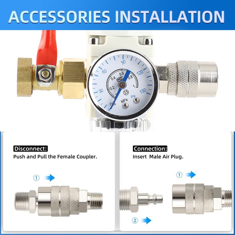 Auto Drain Air Line Filter 1/2in NPT Inlet Air Compressor