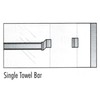 Gordon Glass Brushed Nickel Sliding Frameless Shower Door Single Towel
