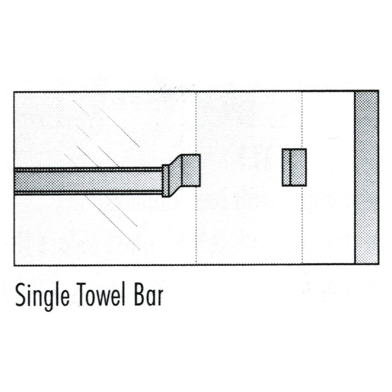 Gordon Glass Brushed Nickel Sliding Frameless Shower Door Single Towel