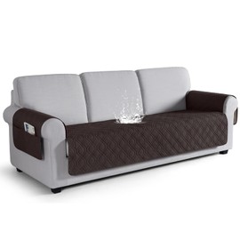 VANSOFY Couch Cover, Waterproof Sofa Covers Washable Slipcover Furniture Protector Couch Seat Covers Non-Slip Couch Cover for Dogs, Pets(Sofa Plus, Chocolate)