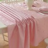 SASTYBALE Tablecloth Rectangle, Pink Wedding Table Cloth Love Heart Jacquard