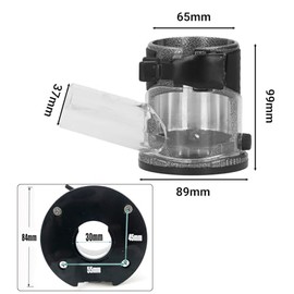 Trimming Machine Base Aluminum Router Base, Palm Router Base Alloy Woodworking Trimmer Base with Transparent Cover for Wood Milling Grooving Carving