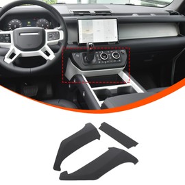PIUGILH ABS Center Console Gear Shift Side Panel Cover Trim Interior Accessories Compatible with Land Rover Defender 90 110 130 2025 2026 Decoration, 3Pcs(Matte Black)