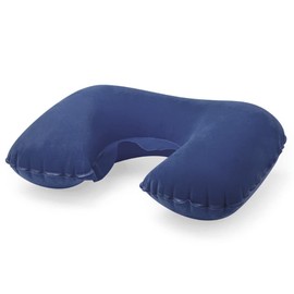 eBuyGB Inflatable Neck Pillow for Travel, Blow Up Compact Portable Head & Neck Support Cushion - Airplane, Car, Train (Blue)