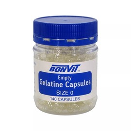 Bonvit Empty Gelatine Capsule Size 0 Cap X 140