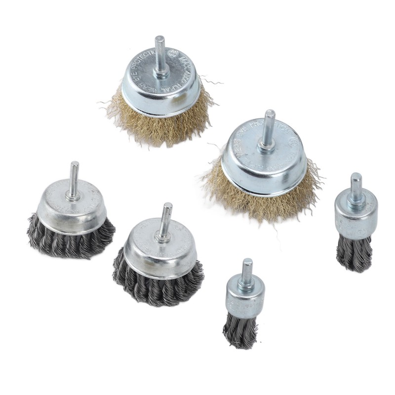 6 Pcs Drill Wire Brush Multi Functional Wire Cup Brush