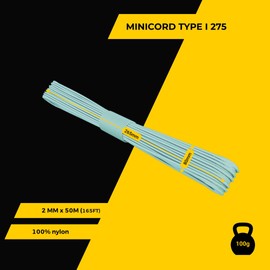 EdcX 2 mm Nylon Paracord 275 (15, 30, 50 and 100 m)– 100% Nylon rope, 3-Strand cord, Nylon cord 2 mm in Many Colours (Skylight, 30 m)