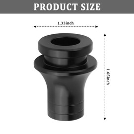 Car Gear Shift Knob Adapter,Aluminum Alloy Shift Boot Retainer Stick Shift Knob AdapterManual Shifter Adapter Car Interior Accessories(Black, M12x1.25)