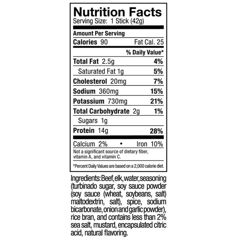 Ostrim Beef & Elk Jerky Snack Sticks-Teriyaki Flavor, 1.5 oz