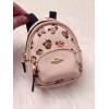 Coach Mini Court Backpack Bag Charm With Rosette Print CAA68