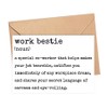 ShelbyShops Funny Coworker Anytime Card - Work Bestie Definition -