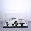 Acrylic Display Case,Clear Acrylic Display Case,Self-Assembly DisplayBox with Black Acrylic