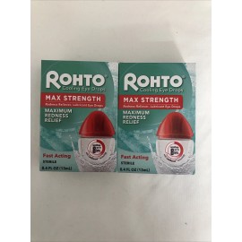 Rohto 2 xRohto Max Strength Eye Drops.redness Relief.fast Acting.0.4floz