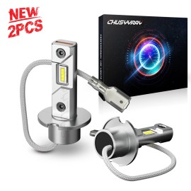 CHUSYYRAY H3 Super Bright 50W CSP LED Headlight Kit Fog Driving Bulbs 6000K Bright White